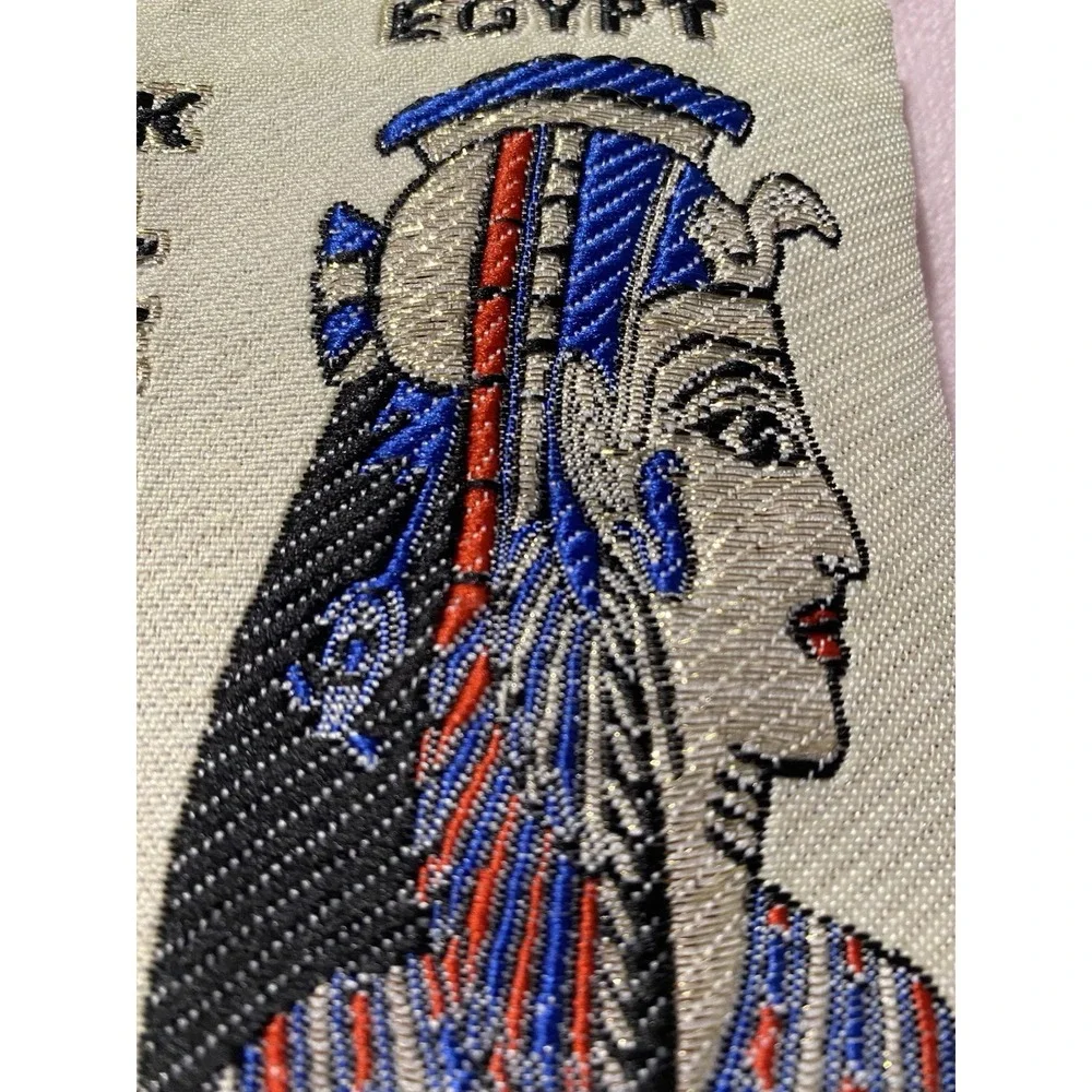 Egyptian Themed Cleopatra Cosmetic,Coin,Money Bag Zipper Embroidered 6